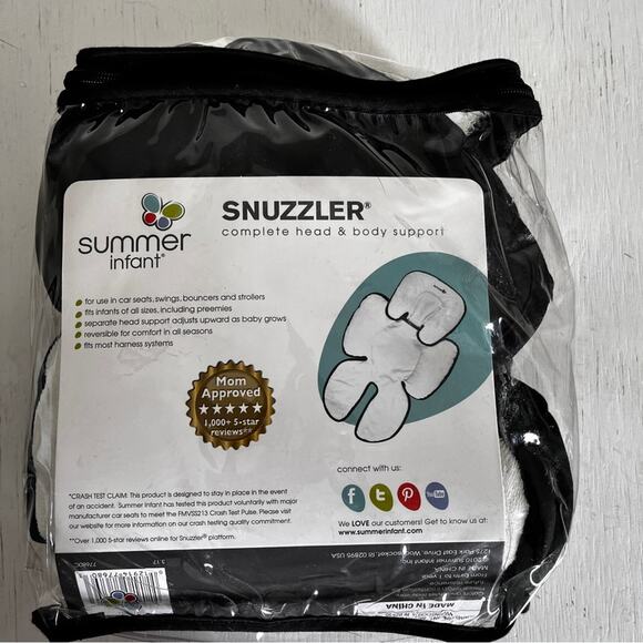 Summer Infant Snuzzler head and body support white black - Picture 1 of 7